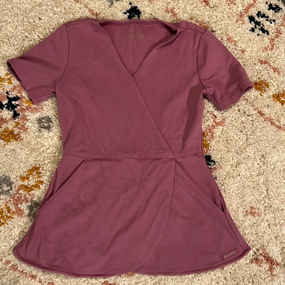 Jaanuu mock wrap top in mauve